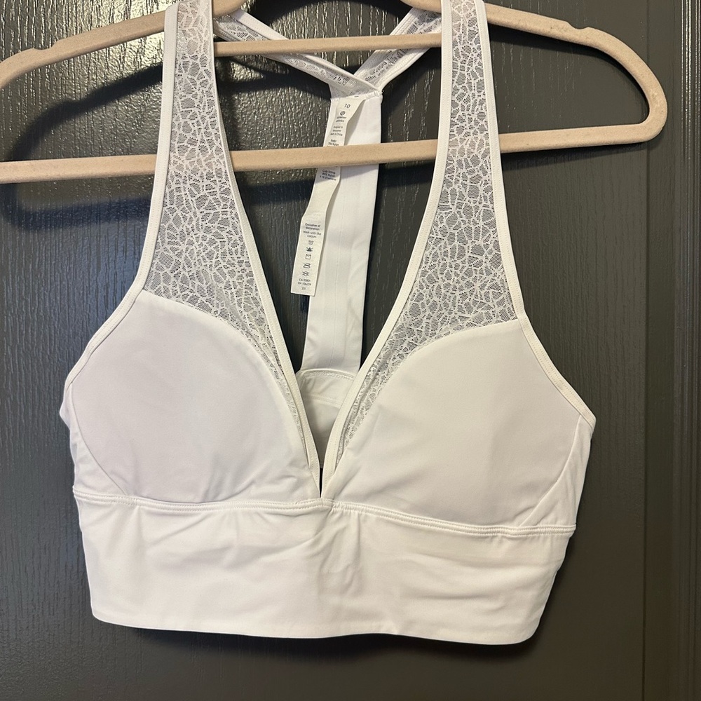 Lululemon Athletica White Mesh Sports Bra